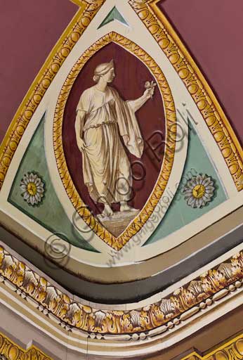 Particolare pittura murale a secco 1812 Sala d'Ercole Palazzo dei Normanni Palermo