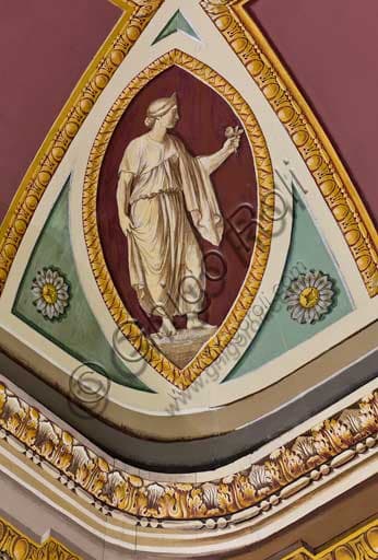 Particolare pittura murale a secco 1812 Sala d'Ercole Palazzo dei Normanni Palermo