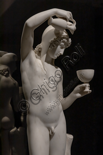 Particolare della scultura in marmo Ganimede di Bertel Thorvaldsen, 1819-1824, periodo Neoclassico