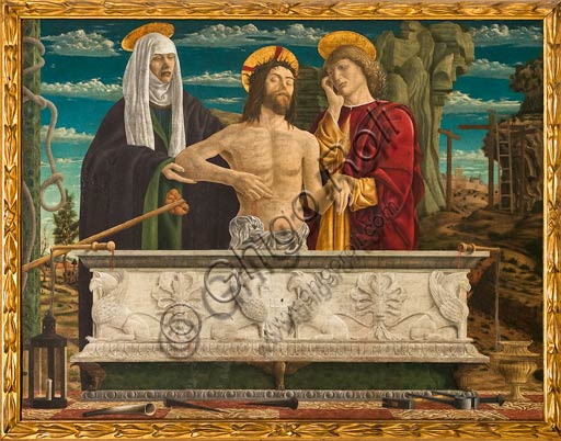 Dipinto della Pietà di Bartolomeo Bonascia, Galleria Estense Modena, opera rinascimentale