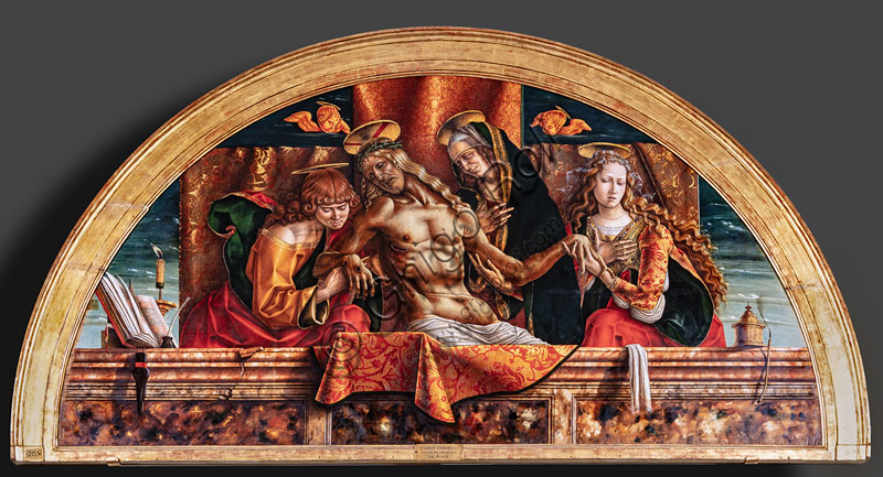 Pietà, dipinto a olio di Carlo Crivelli nella Pinacoteca di Brera a Milano