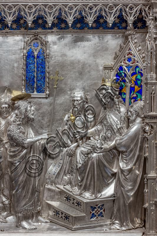 Detail panel Saint John preaches Herod, Silver Altar, Opera del Duomo Museum Florence