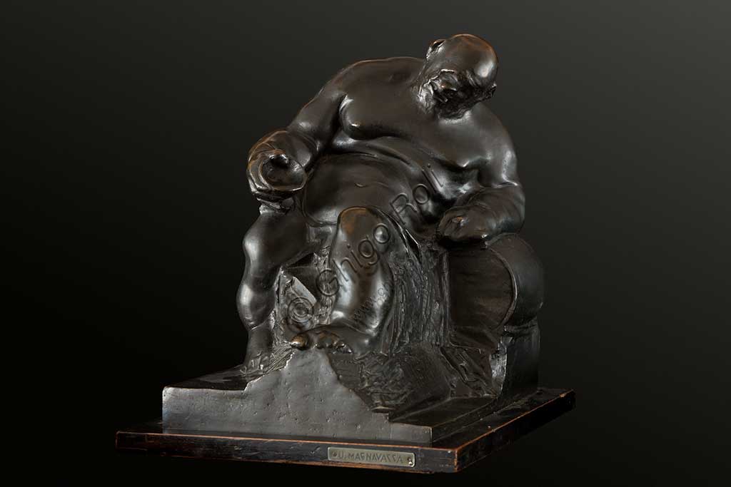 Scultura in bronzo Ebbrezza di Ubaldo Magnavacca, Collezione Assicoop Unipol, dettaglio opera