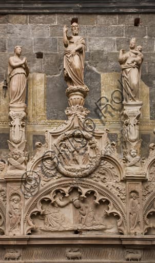 Sculptures by Domenico Gagini, Chapel of St. John the Baptist, Genoa Duomo - Statues of Faith, Charity and St. John