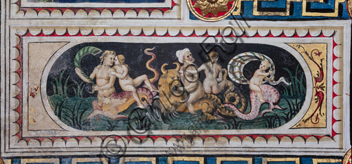 Affresco del soffitto con thiasos marino, Libreria Piccolomini, Duomo di Siena, opera di Pinturicchio