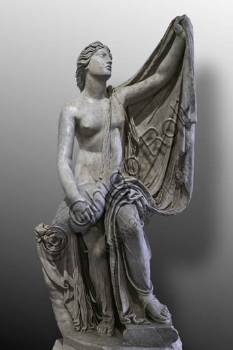 Marble statue of Leda with the swan at the Capitoline Museums in Rome