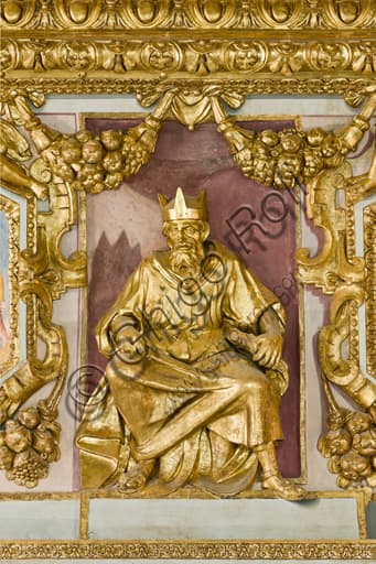 Statua di Re Salomone scultura barocca di Lazzaro Tavarone 1622-24, Duomo di Genova