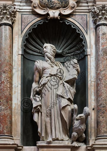 Statua San Giovanni Evangelista, scultura di Montorsoli 1540, Duomo di Genova