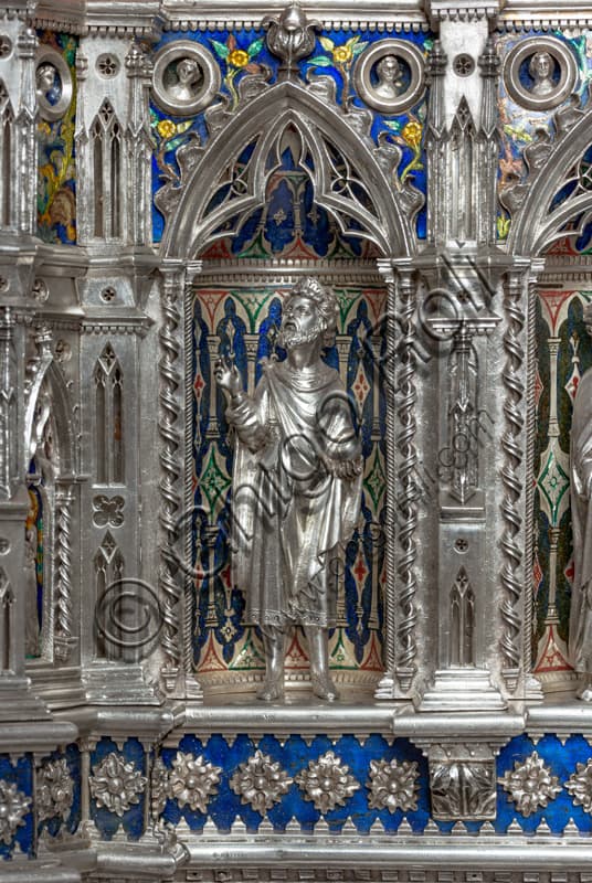 Silver statuette of king with cross-bearing orb, Altar of St. John, Opera del Duomo Museum Florence
