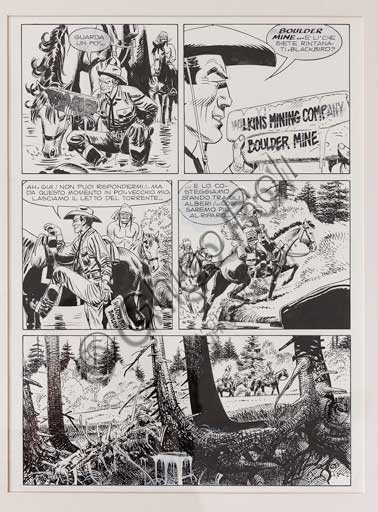 Tavola originale fumetto Tex Colorado Bell dell'artista spagnolo Alfonso Font