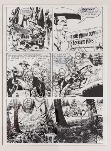 Tavola originale fumetto Tex Colorado Bell dell'artista spagnolo Alfonso Font