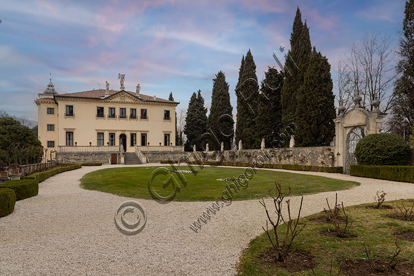 Veduta panoramica della Villa Valmarana ai Nani a Vicenza, Veneto, Italia