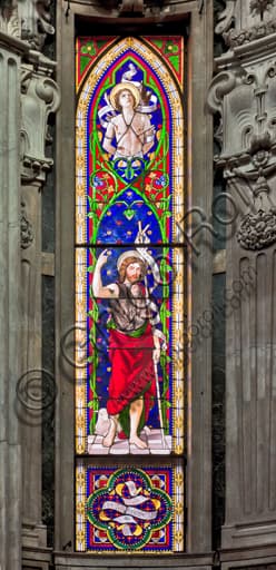 Vetrata di San Giovanni Battista, presbiterio del Duomo di Genova (Cattedrale di San Lorenzo)