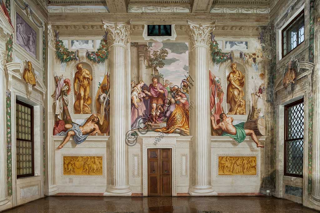 Giovanni Battista Zelotti frescoes, Scipio's Clemency, in Villa Emo at Fanzolo