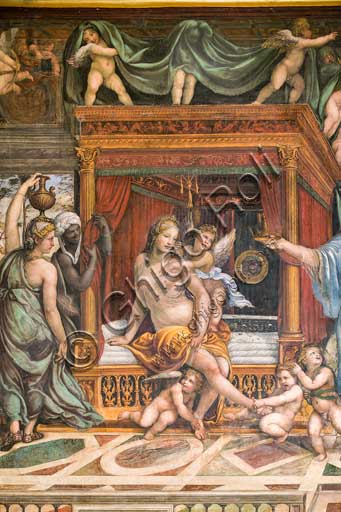 Particolare dell'affresco Le Nozze di Alessandro e Rossane, di Sodoma, 1519, Villa Farnesina Roma