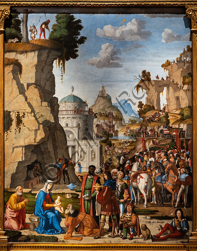 “Adorazione dei Magi”, di Marcello Fogolino, dipinto a olio, 1511. 