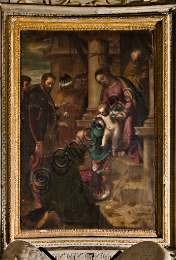 , Genoa, Duomo (St. Lawrence Cathedral), inside, The Lercari Chapel or The Chapel of the Blessed Sacrament (Northern apse): "Adoration of the Magi", by Luca Cambiaso, 1575