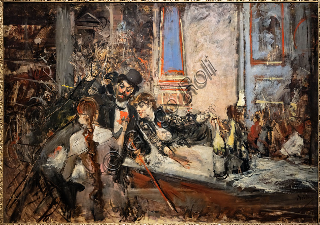 “Alle Folies Bergère”, di Giovanni Boldini, 1879-83, olio su tela.