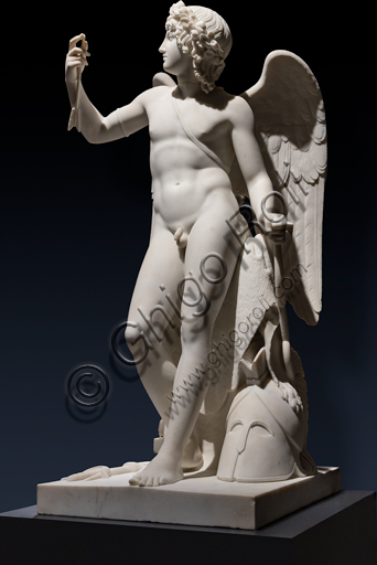 "Amore  trionfante", 1814-22, di Bertel Thorvaldsen (1770 - 1844),  marmo di Carrara. 