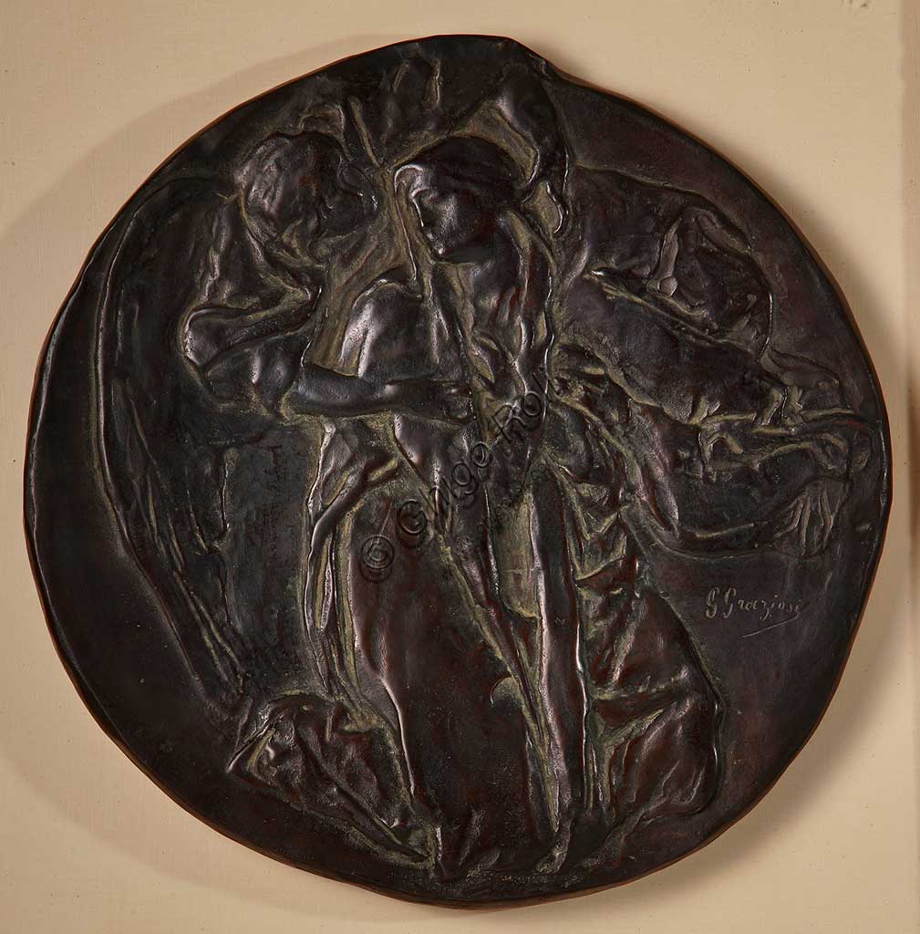 Assicoop - Unipol Collection: Giuseppe Graziosi (1879-1942), "The Annunciation". Bronze.