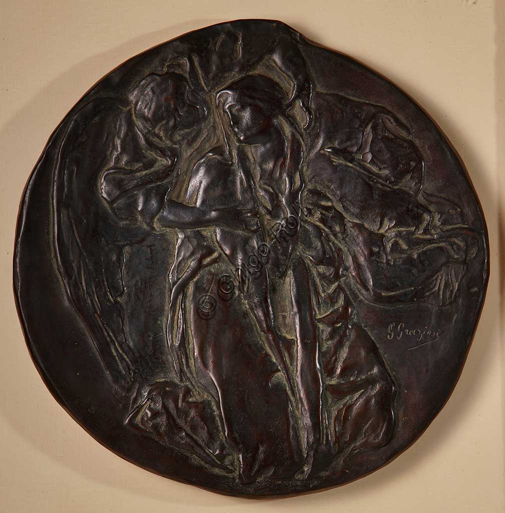 Collezione Assicoop - Unipol: Giuseppe Graziosi (1879-1942), "Annunciazione". Bronzo.