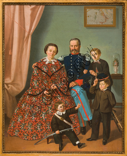 Antonio Boldini: "Famiglia"; olio su tela, cm  79 X 62,5.