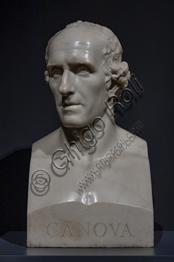  "Antonio Canova", 1809-10, by Gatano Matteo Monti (1776 - 1847), marble. 