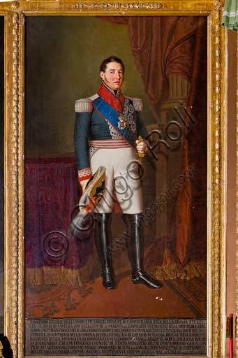 Palermo, The Royal Palace or Palazzo dei Normanni (Palace of the Normans), The Royal Apartment, The Viceroy Room: "Antonio Lucchesi Palli, Lieutenant General of the Kingdom" (1822-1824, about 1830); oil painting by Giuseppe Patania (1780-1852).