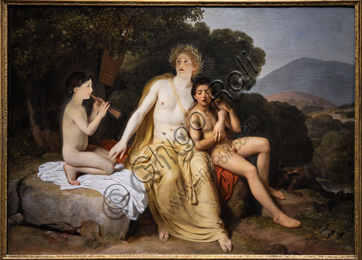  "Apollo, Hyacinthus and Cyparis", 1834, by Aleksandr Andreevic Ivanov (1806 - 1858),  oil on canvas.