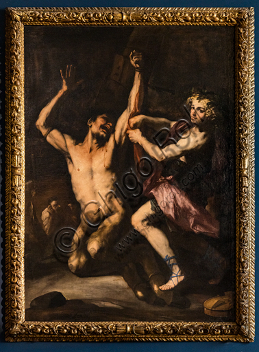  "Apollo skinning Marsyas", by Luca Giordano, around 1678, oil painting on canvas.