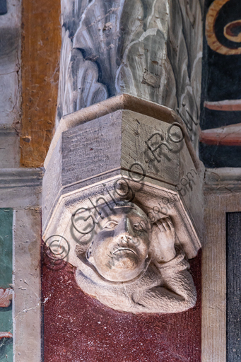 Montefalco, Complesso Museale di San Francesco, Chiesa di San Francesco, abside: dettaglio architettonico.