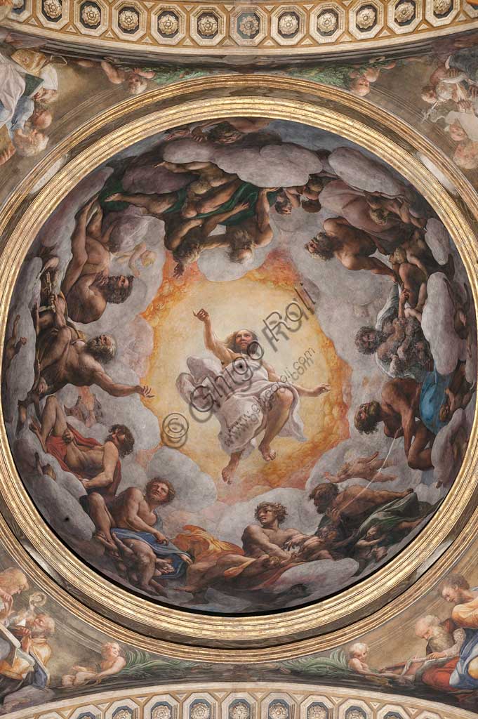 Parma, Church of San Giovanni Evangelista, the dome: "Ascension of Christ", by Giovanni Allegri, known as Correggio (1520-22).