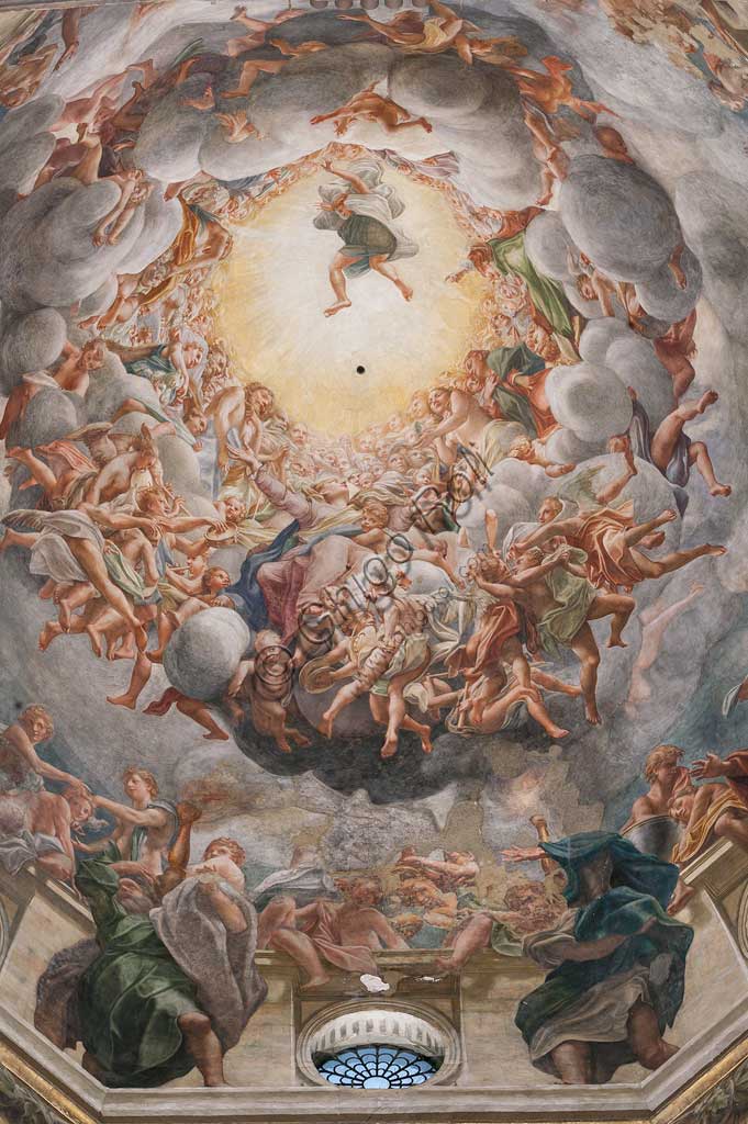 Parma, Duomo (Cattedrale di Santa Maria Assunta), cupola:  "Assunzione della Vergine", affrescata tra il 1526 e il 1530 Antonio Allegri, detto il Correggio.