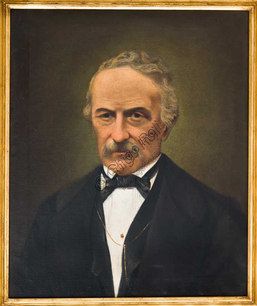 Collezione Assicoop Unipol: Ferdinando Tarabini (1808-1885); "Autoritratto"; olio su tela.