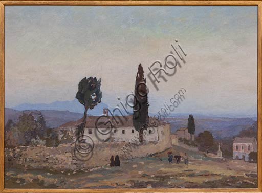 Piacenza, Galleria Ricci Oddi:  "Ave Maria a Guardiagrele" (1927), olio su tela di Michele Cascella (1892 - 1989).