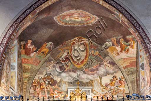 Bergamo, Città alta, Chiesa di San Michele al Pozzo Bianco: affreschi della cappella centrale, attribuiti a G.B.Guerinoni (1577).