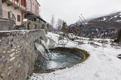 Bormio, Spa,  the thermal baths "Bagni Nuovi": the open air pools.
