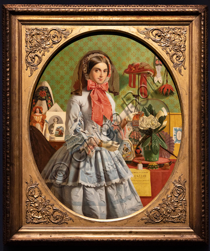  "The Empty Purse",  (1857)  by James Collinson (1825 - 1881); oil painting on canvas.
