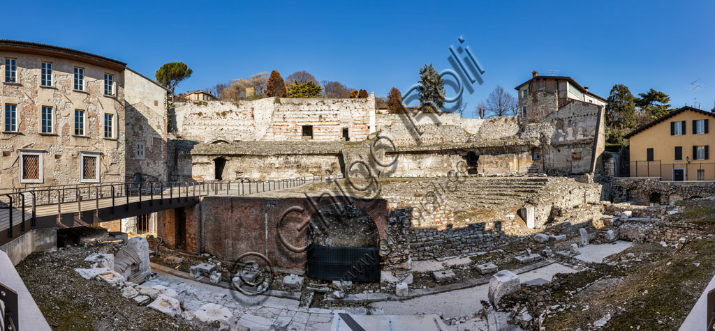 Brescia, the archaeological area of the Capitolium in the ancient Brixia, Unesco heritage since 2011: the Theatre (I - III century AD).