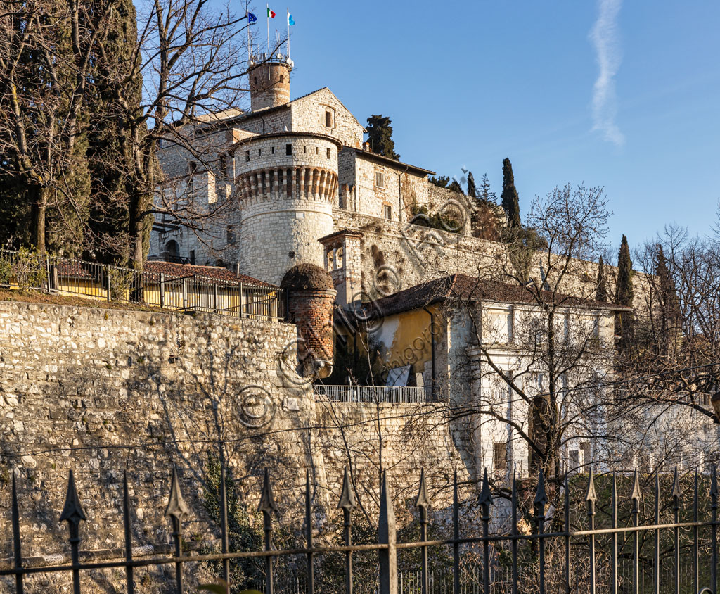 Brescia: the entrace to the Castle, perched on Mount Cidneo.