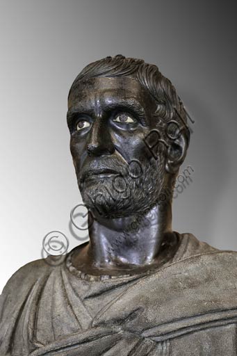 Roma, Musei Capitolini: il "Bruto Capitolino", scultura in bronzo del IV - III sec. a.C.