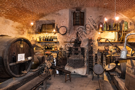 Candelo, Ricetto (fortified structure), the Eco Museum: the room dedicated to viticulture.