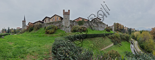Candelo, Ricetto (fortified structure): view of the walls.