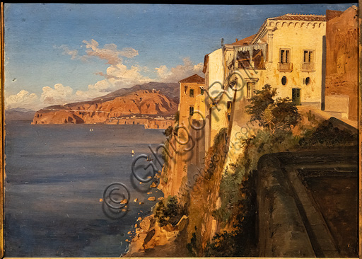 Teodoro Duclère:  "Tasso's House in Sorrento", oil painting, about 1862.