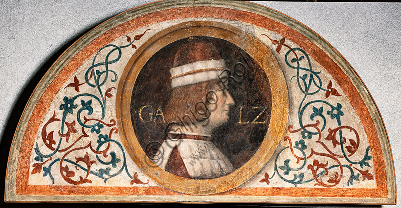 Castello Sforzesco,  Civiche Raccolte di Arte Antica: lunetta con “Ritratto di Galeazzo Sforza”dalla casa degli Atellani, cerchia di Bernardino Luini, XVI sec.