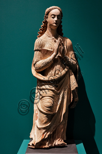 Perugia, Galleria Nazionale dell'Umbria: "S. Caterina d'Alessandria", di Giacomo e Raffaele da Montereale, terracotta policroma con parti in legno, 1540-50.  