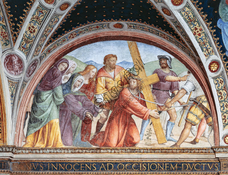  Church of S. Maurizio al Monastero Maggiore, the nuns' choir, Stories of the Passion: “Ascent to Calvary”, by Bernardino Luini, fresco, 16th century.