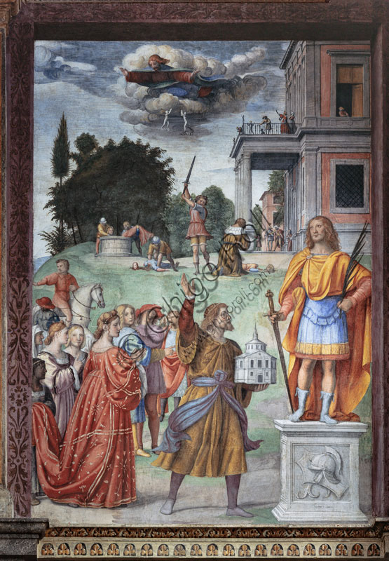  Church of S. Maurizio al Monastero Maggiore: “St. Sigismund offers St. Maurice the model of the Church”, by Bernardino Luini, fresco, 16th century. 