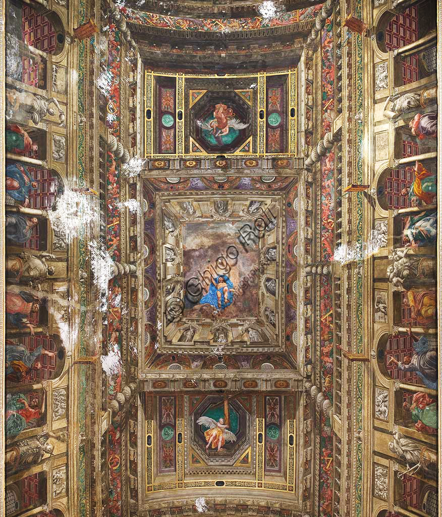 Chiesa di San Paolo Converso, volta della navata centrale: Ascensione di Cristo, affreschi di Vincenzo Campi (1588).