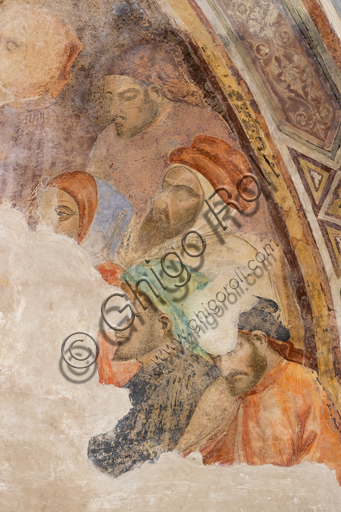 “Cinque figure non identificate”. Affreschi di Jacopo di Cione (fratello dell’Orcagna) su programma iconografico di Coluccio Salutati (1375-1406), conservati nel Palazzo dell'Arte dei Giudici e Notai, o del Proconsolo a Firenze.